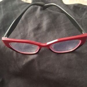 Red Sassy Cat Eye Glasses.